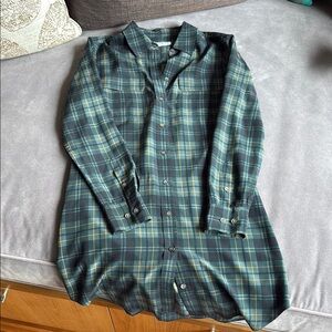 Equipment plaid silk dress